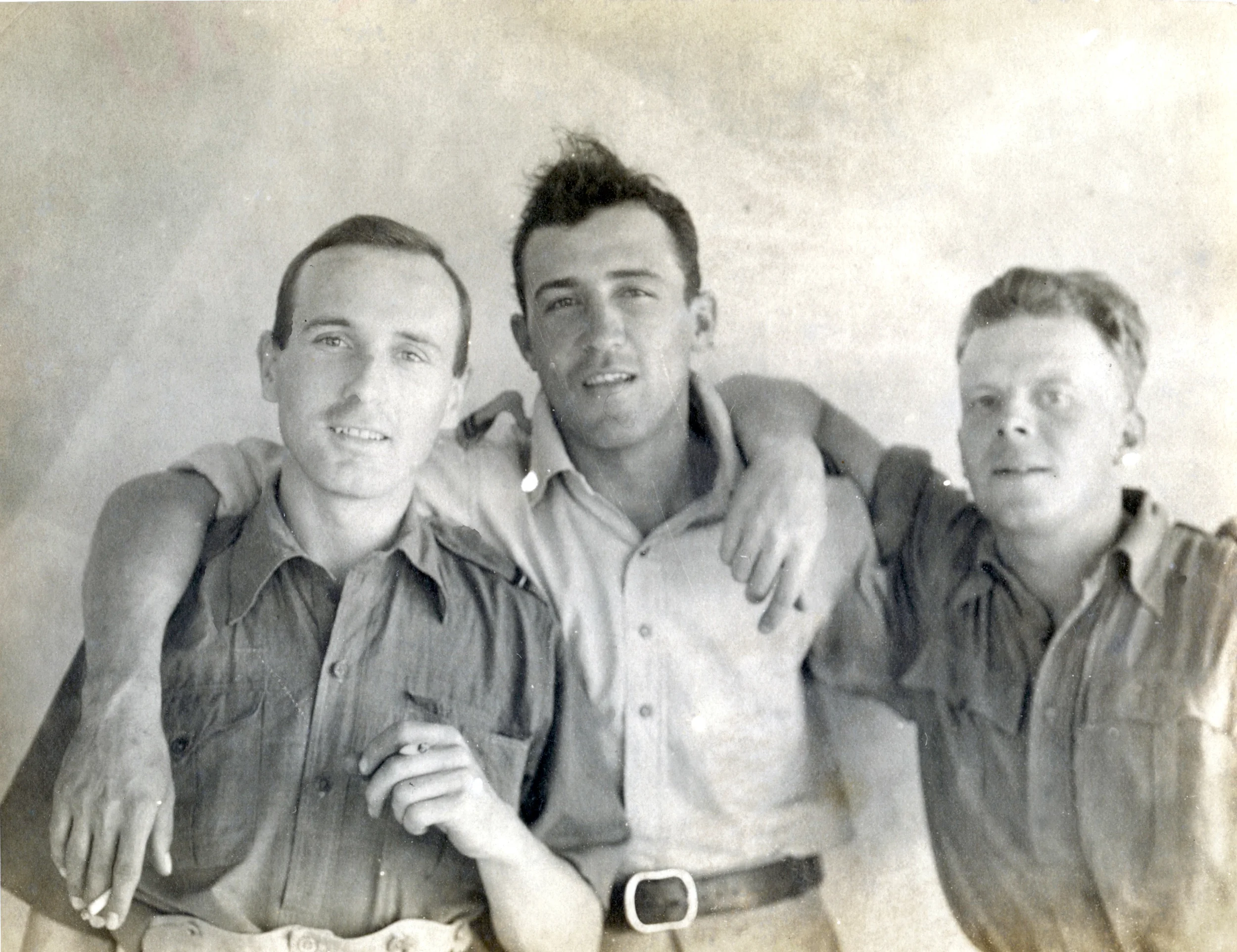 Bill Lancaster with his mates